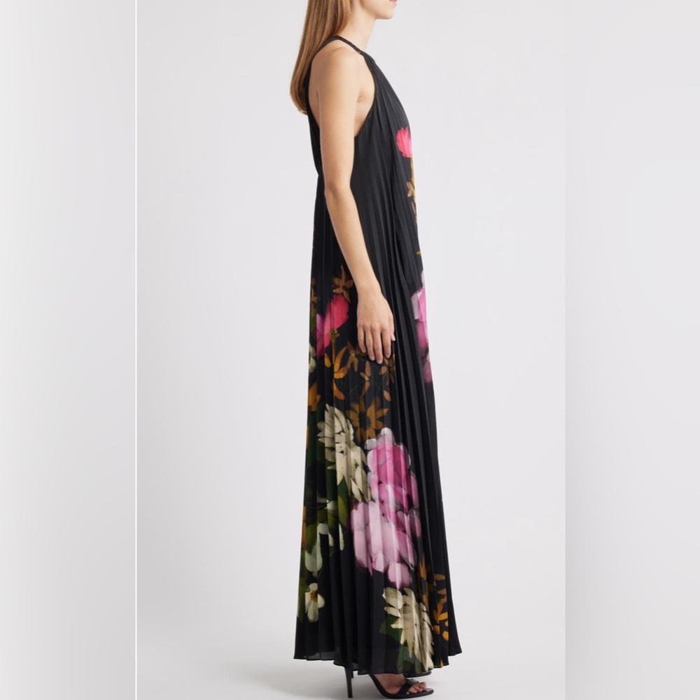 KOBI HALPERIN Leona Printed Maxi - Black Maxi Dress with Floral Design - Picture 10 of 14